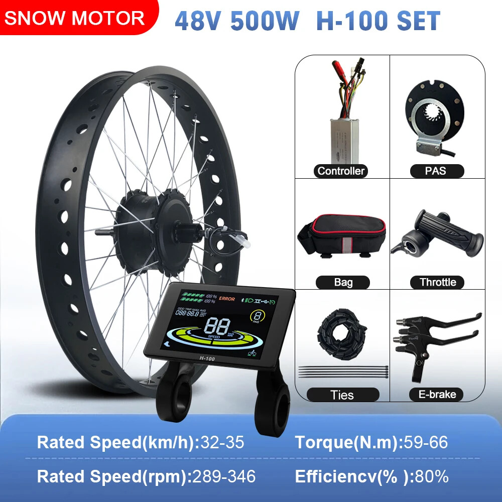 20 24 26inch 36V 48V 500W Rear Cassette Hub Motor Wheel For Ebike Conversion Kit