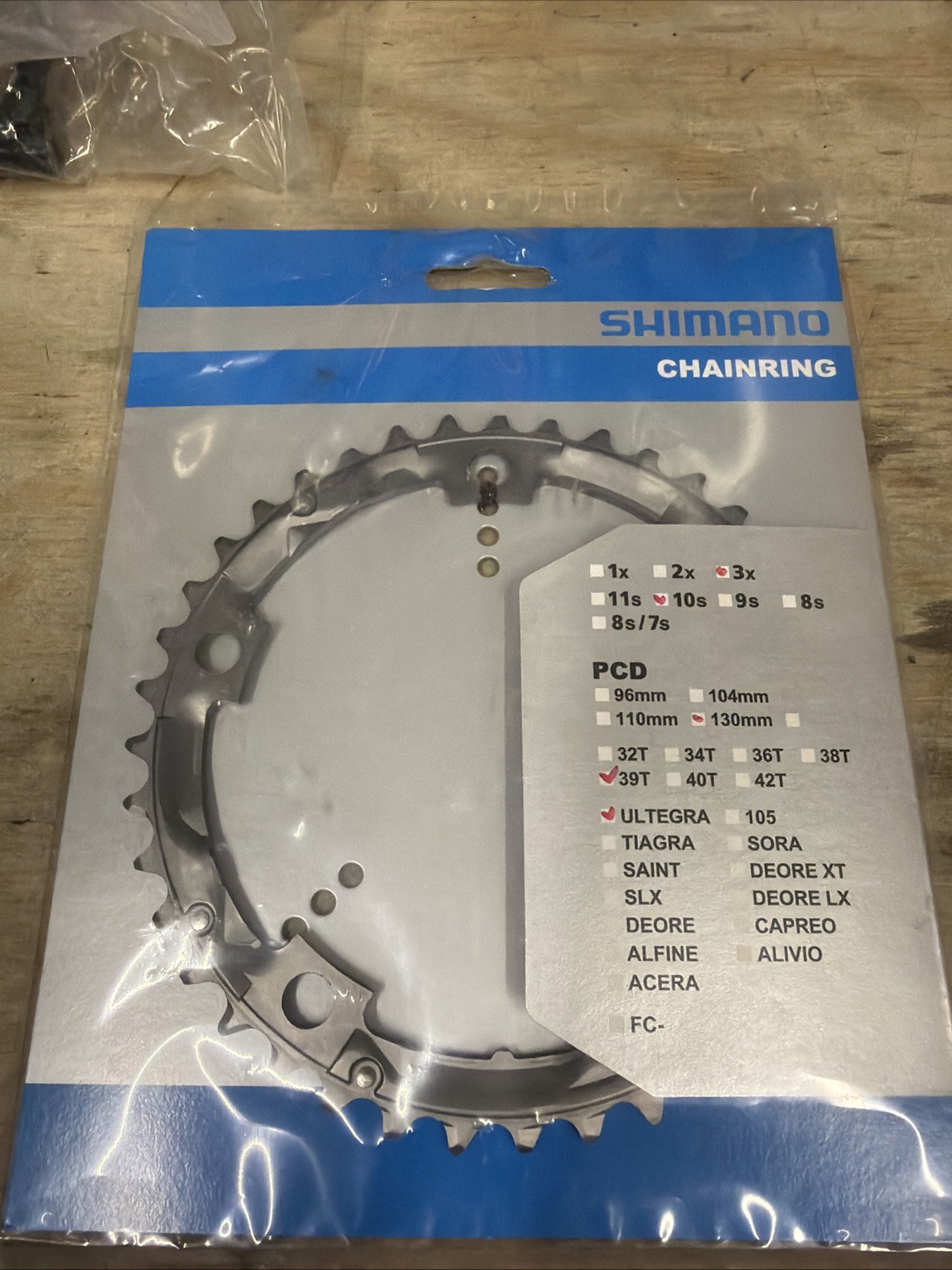 FC-6603 Chainring 39T S (52-39-30) 3×10 Ultegra