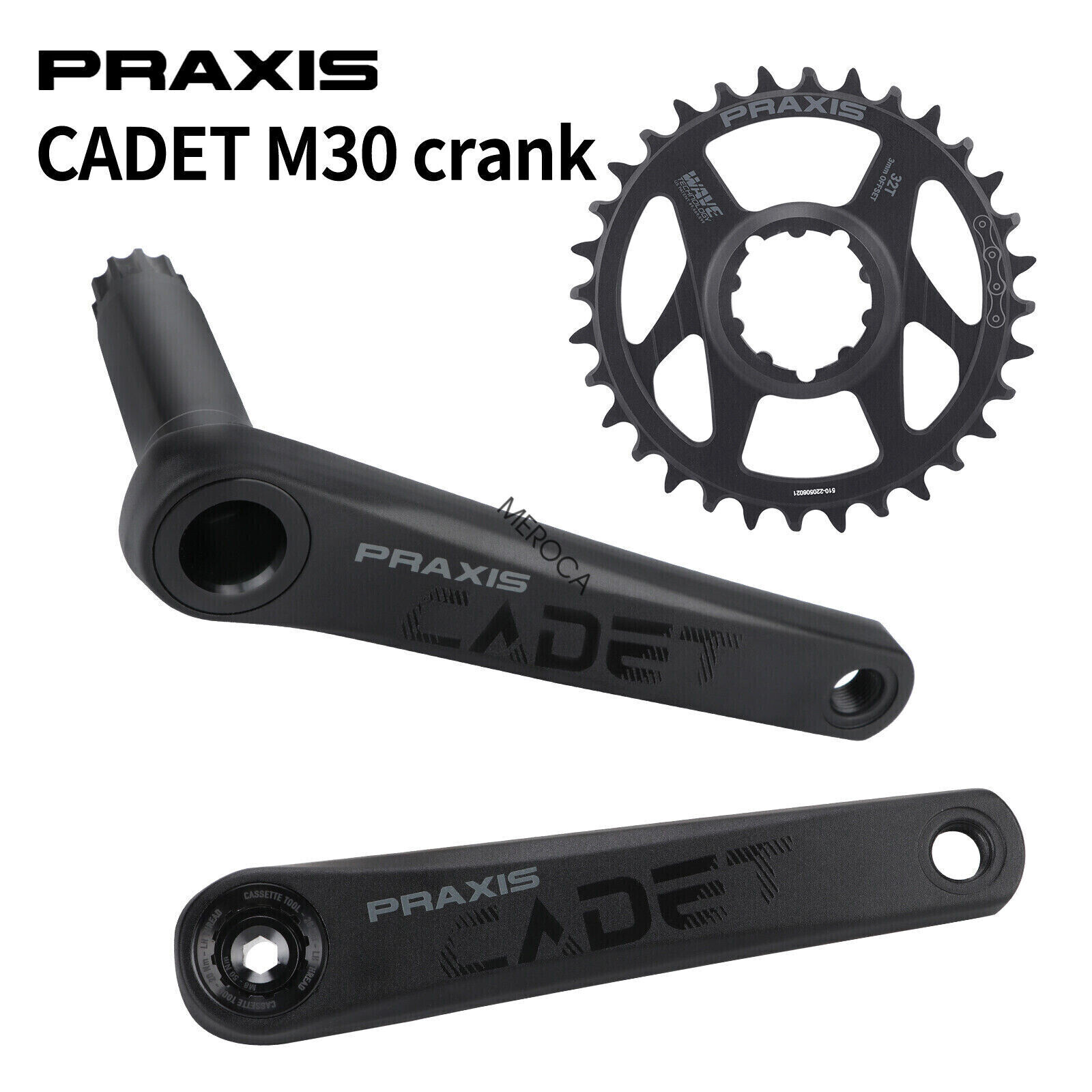 Praxis Works Cadet M30 170mm Crankset 32T Chainring with Bottom Bracket for TREK