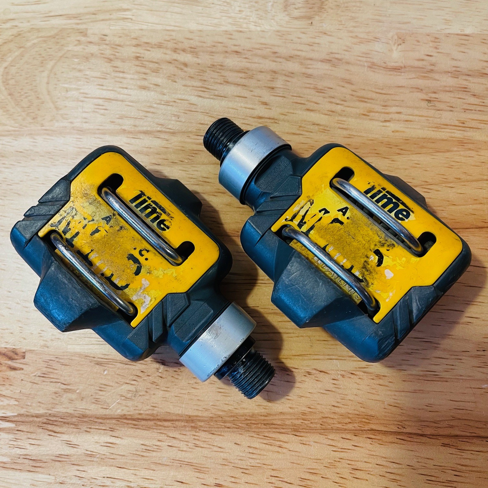 Time ATAC MTB Composite Mountain Bike Clipless Pedals Yellow LOW MILEAGE EXC