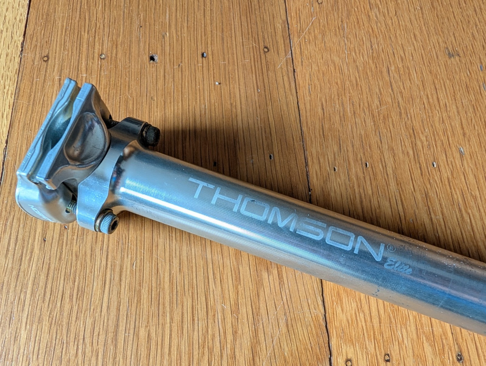 THOMSON Elite 27.2 x 410mm seat post, road or mtb bike, silver
