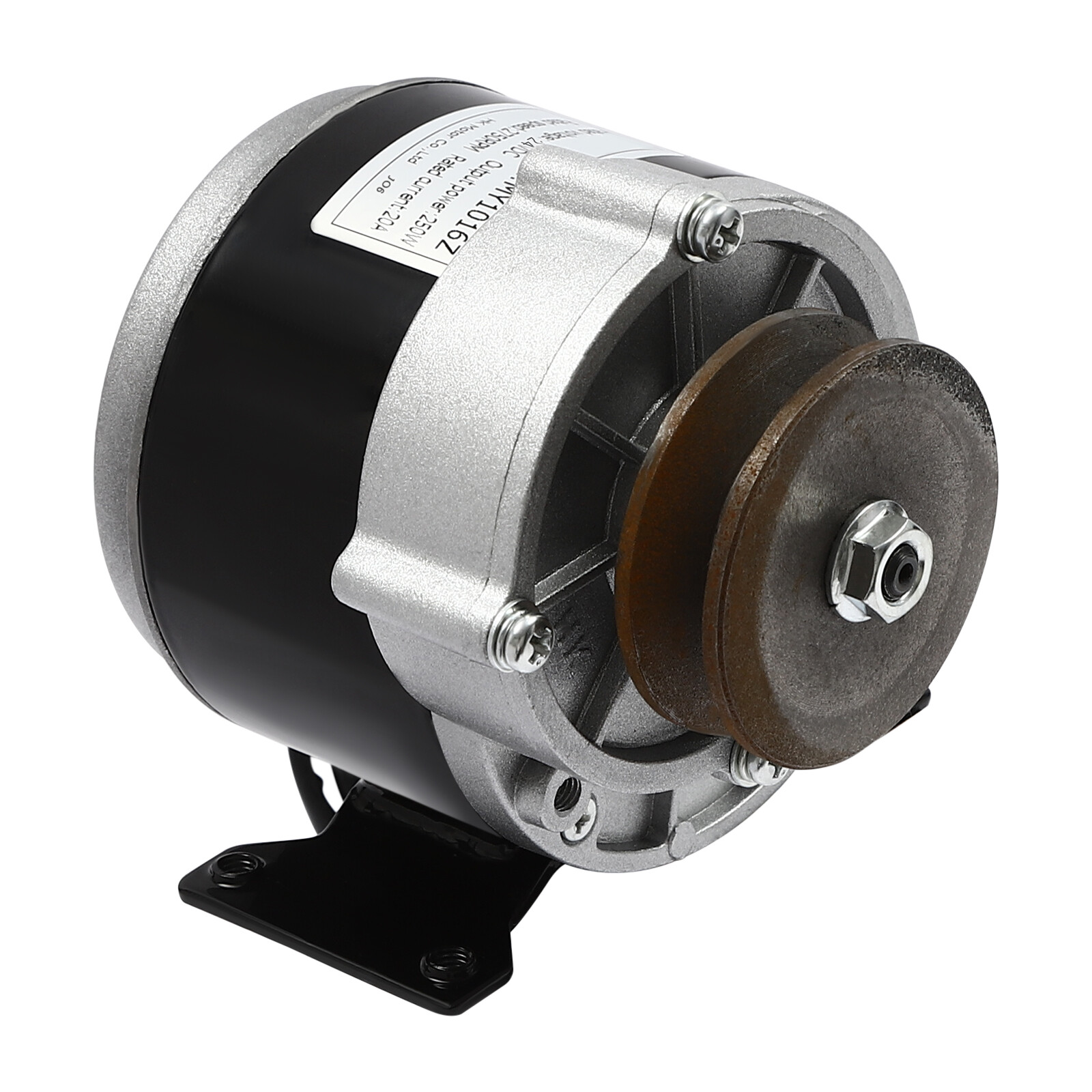DC Brushed Motor Gear Reduction Electric Motor Gear Motor w/ Belt Pulley 250W