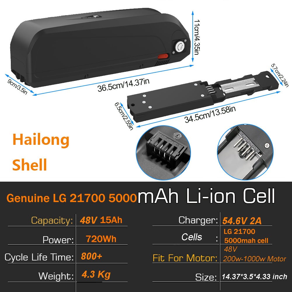 Ebike battery 36V 48V 52V 15Ah 20Ah 25Ah lithium Electric Bicycle bike Battery
