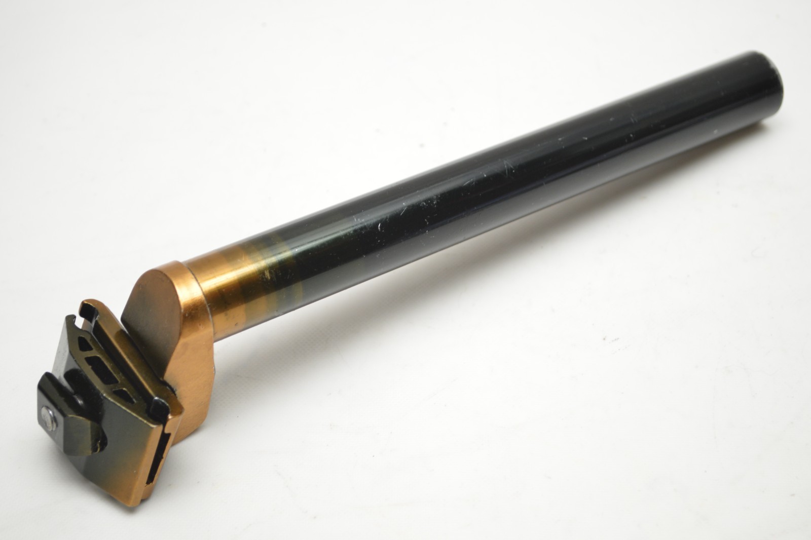 T BICYCLE 25.0 MM BLACK ANODIZED BRONZE MICRO ADJUSTABLE SEAT POST 250 MM TALL