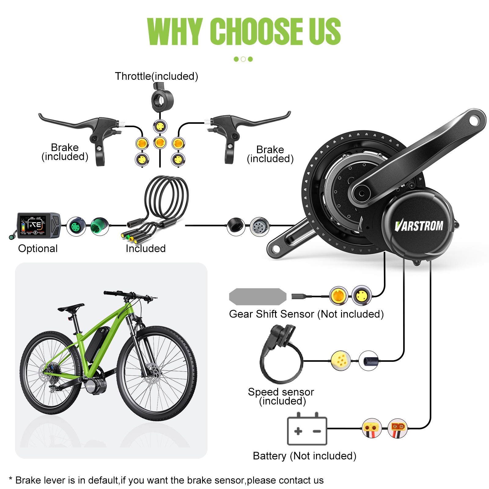 Tongsheng TSDZ8 48V 750W Mid Drive Motor Kit Torque Sensor Ebike Conversion Kits