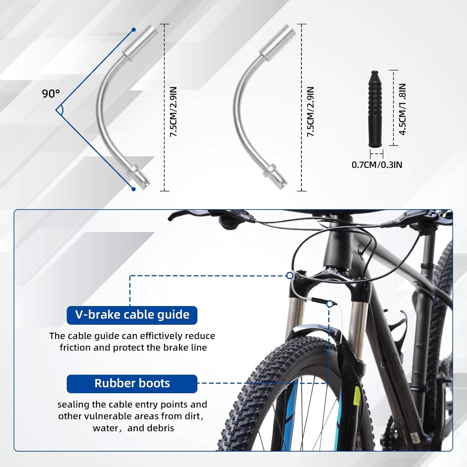 Universal Bike Brake & Shift Cable Housing Kit MTB Road Bicycle Repair End Caps