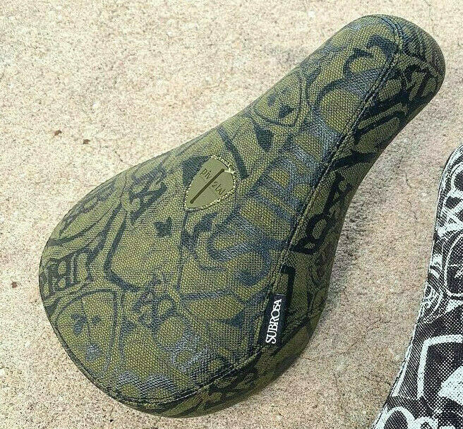 SUBROSA THRASHED MID PIVOTAL BMX BIKE SEAT SHADOW RANT ARMY GREEN BLACK NEW