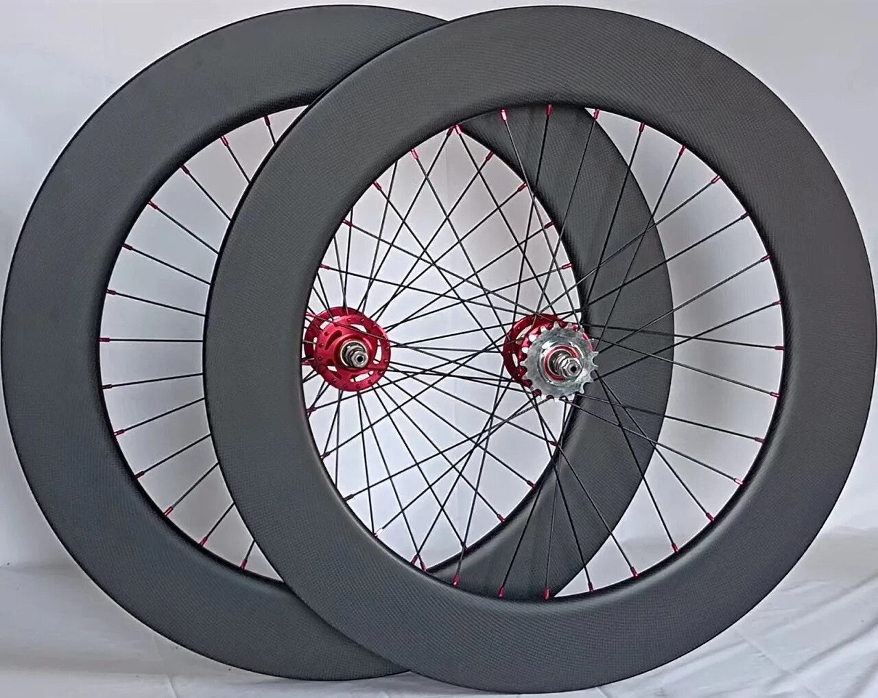 700C Road TT Track Bike Disc Carbon Rims 88mm Depth 25mm Width Tubular Clincher