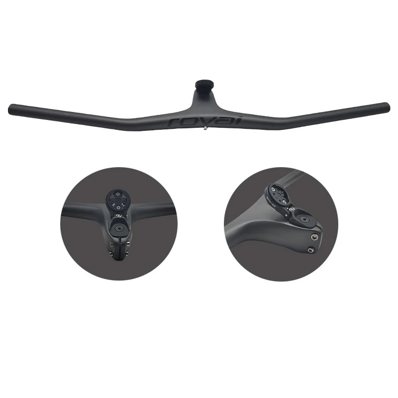 XC Mountain Bicycle Riser/Flat Handlebar Carbon Integrated Handlebar 660mm-780mm