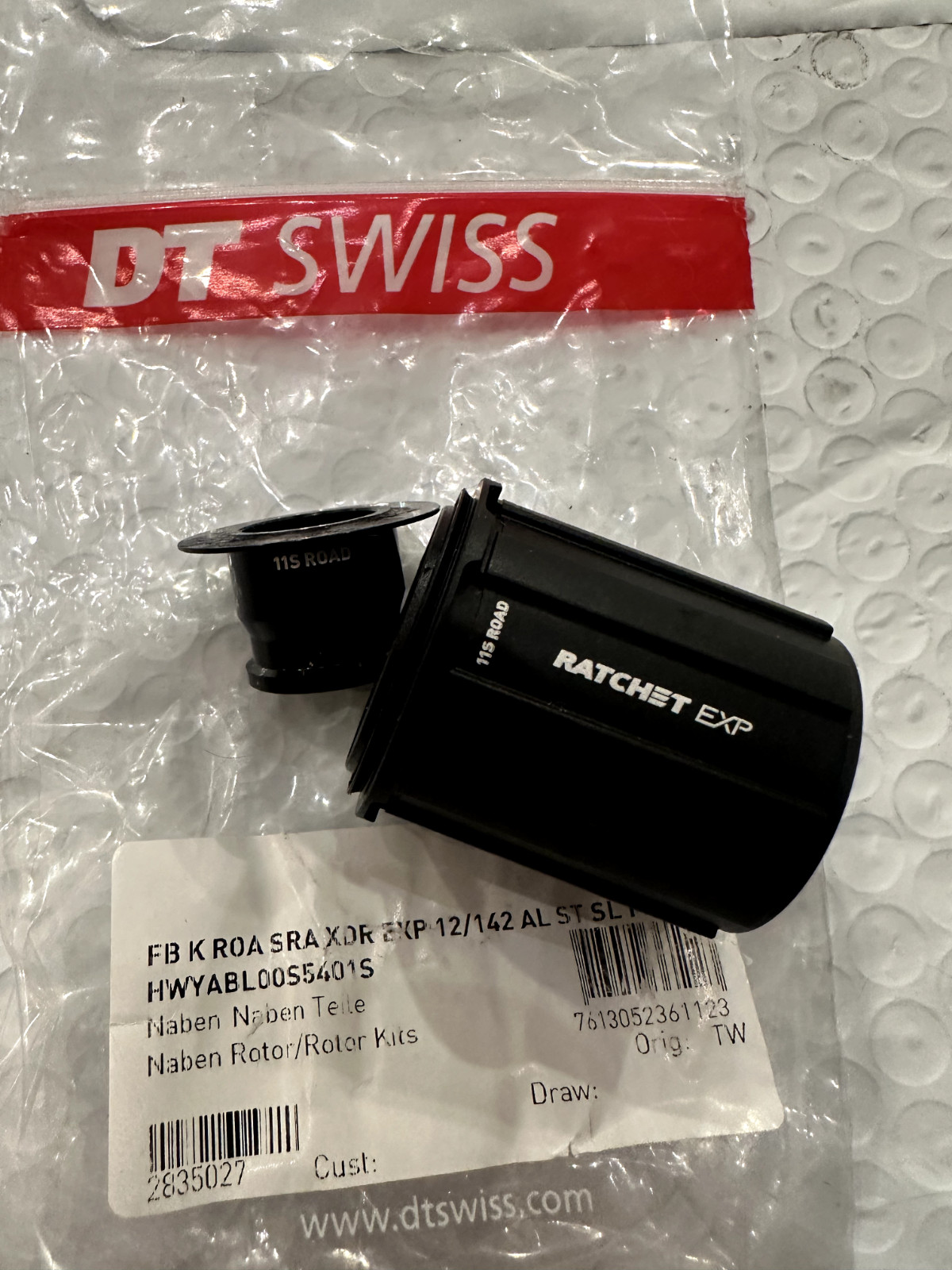 DT Swiss Ratchet EXP Freehub Body Shimano 11sp Kit w/ End Cap 12x142mm – NEW