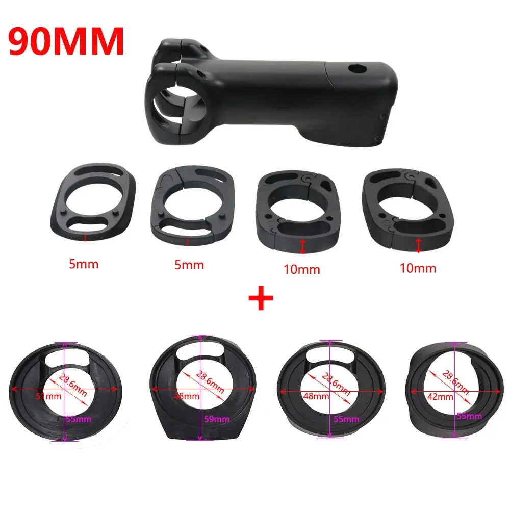 Bicycle Stem 28.6-31.8mm Internal Cable Routing Stem with Spacer Bike Parts