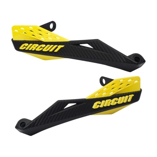 – Fenix Motorcycle Handguards – Durable Carbon-Textured Único yellow