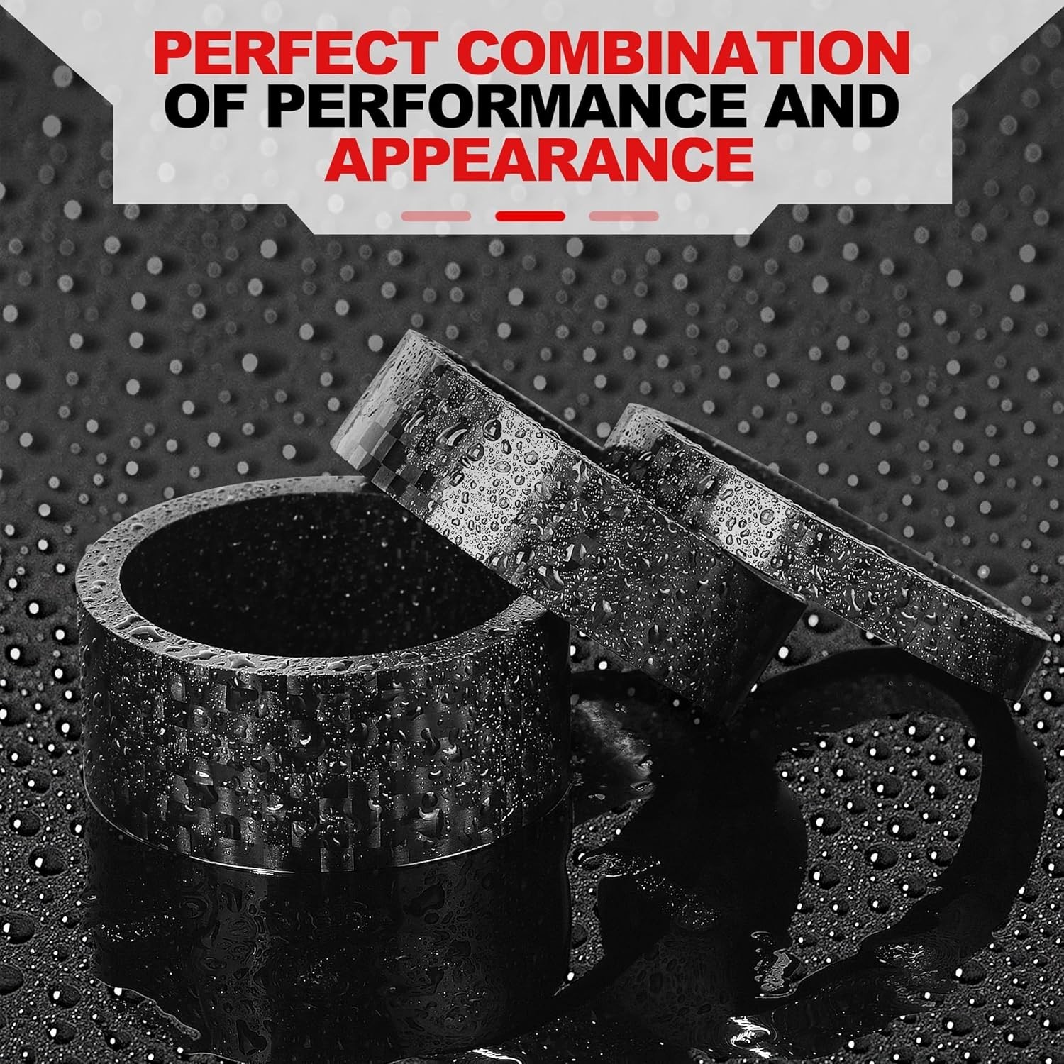 Carbon Fiber Bike Headset Spacers – 12 PCS Stem Spacers for 1 1/8″ Tubes