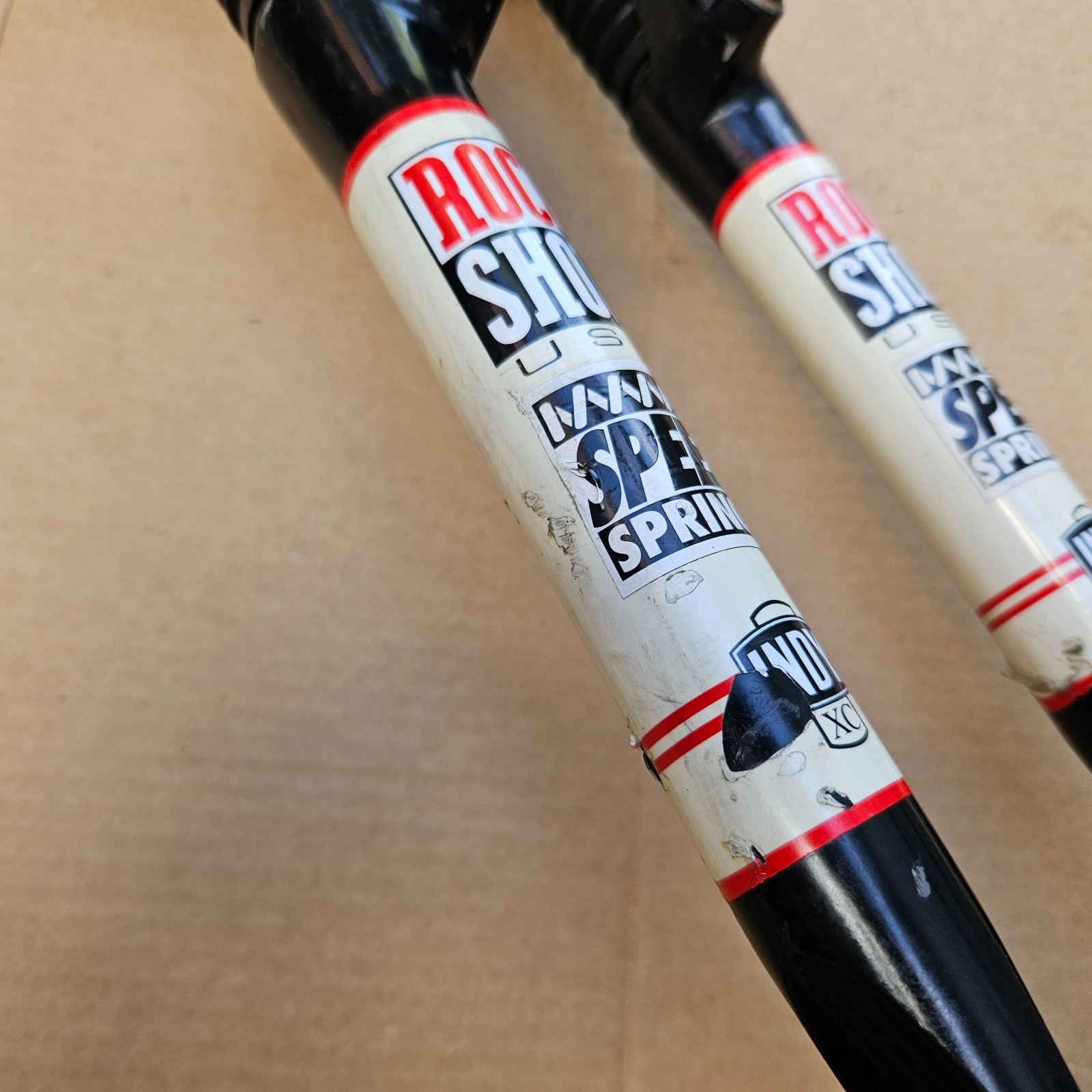 Vintage 90s Rock Shox 26″ Indy XC Speed Spring Suspension Fork 1-1/8″ Threadless