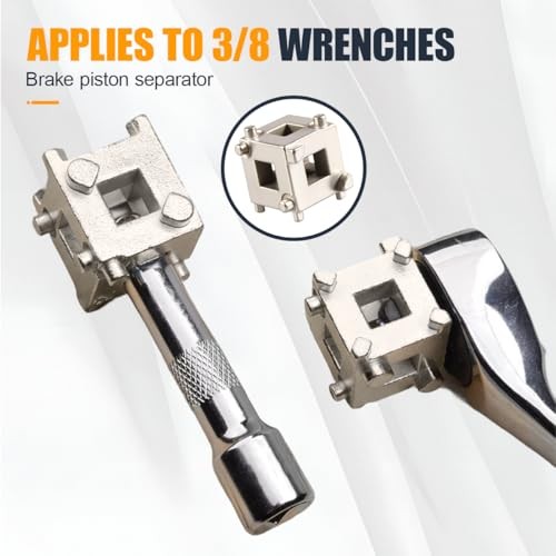 3/8″ Car Cube Brake Caliper Compression Tool, Steel Rear Disc Brake Piston 1PC