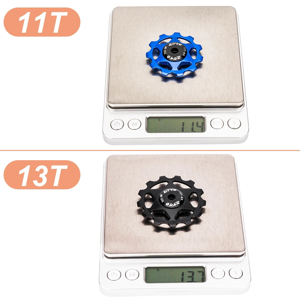 MTB Bicycle Rear Derailleur Jockey Wheel 11T 13T Steel Bearing Pulley AL7075 CNC