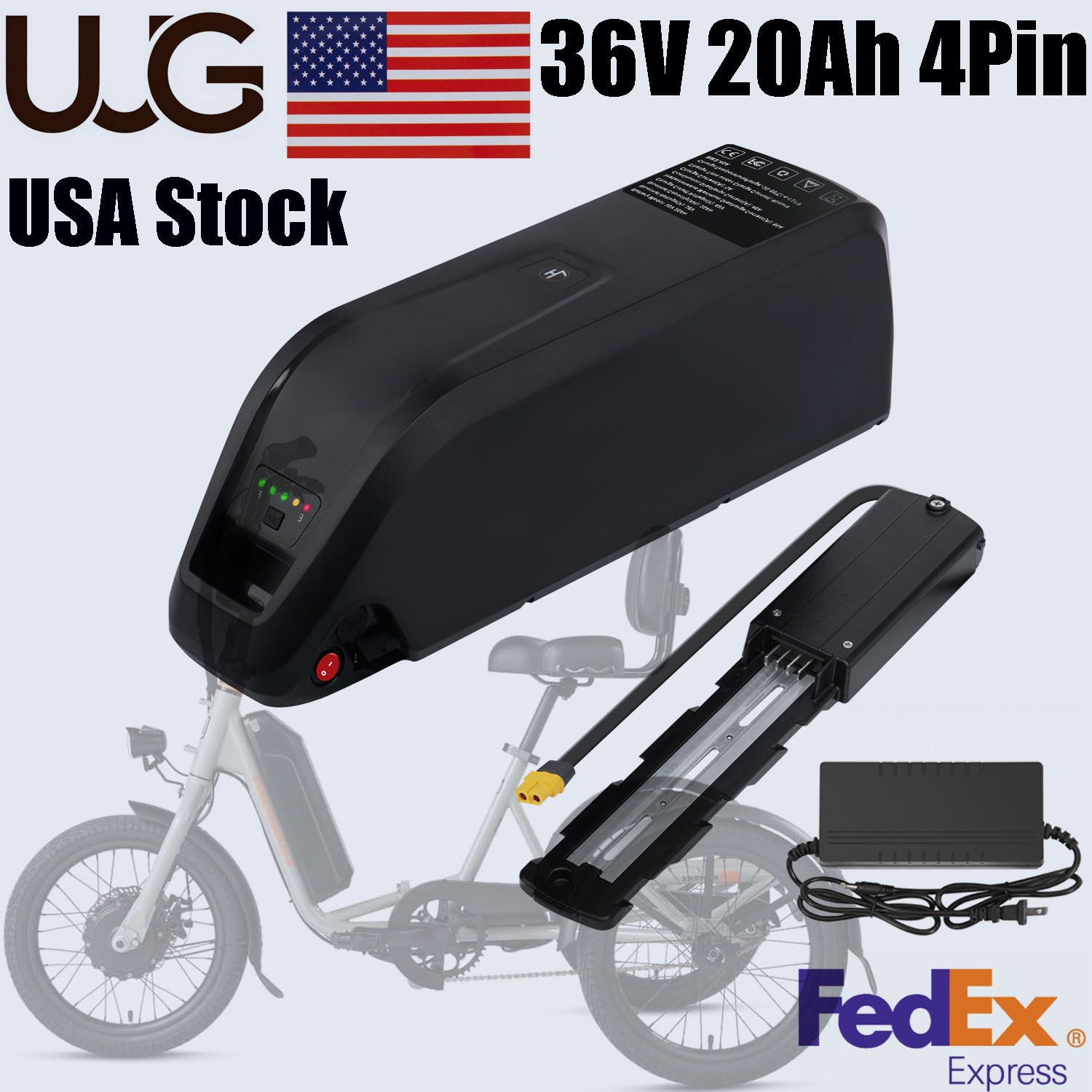 Hailong 36V Lithium Ebike Battery 36V 20Ah Electric Bicycle Battery ≤1200W Motor