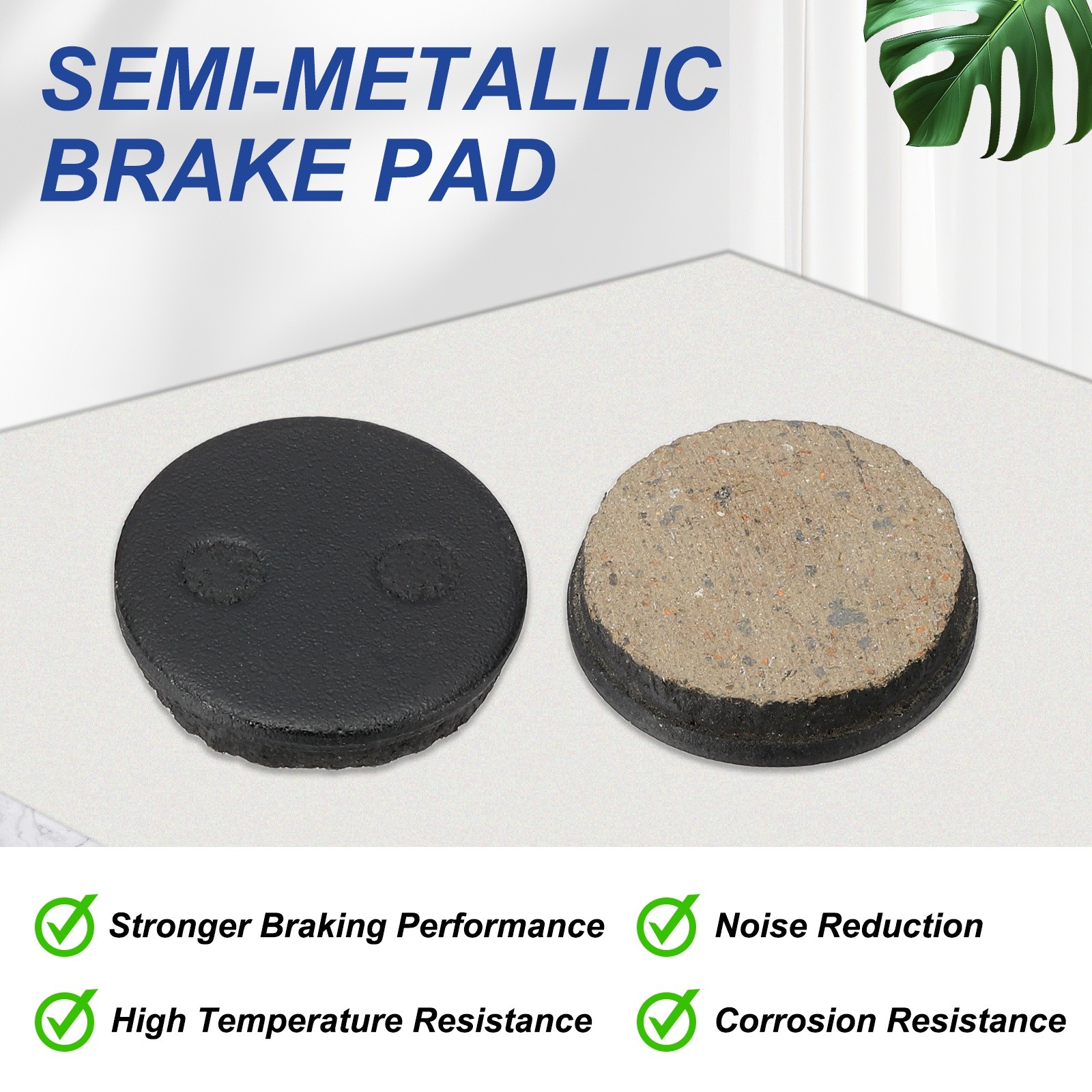 Disc Brake Pad 0.89″ Bike Brake Pads, Black
