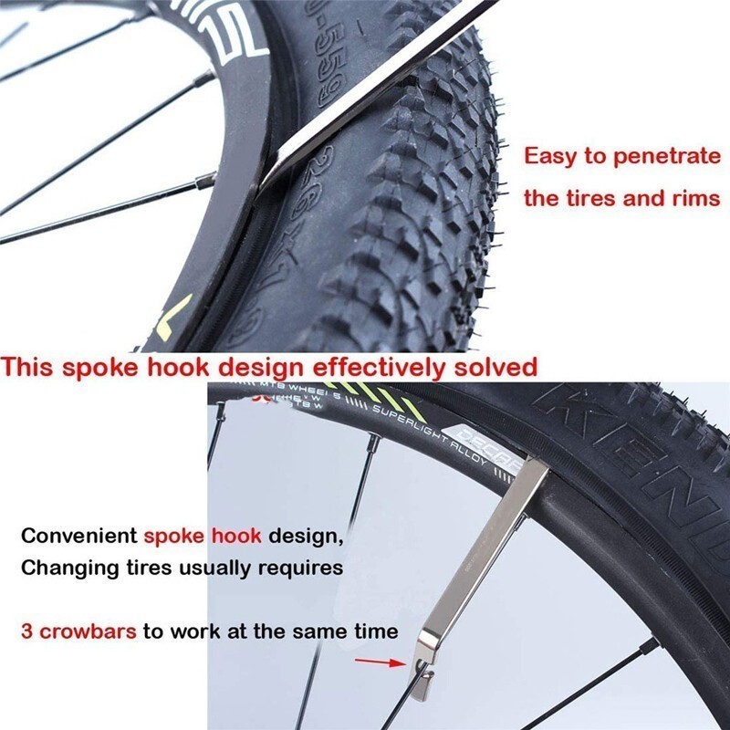5 Pcs ebike bike Bicycle Tire Tyre levers Pry Bar Remover Removal Bikes Tool