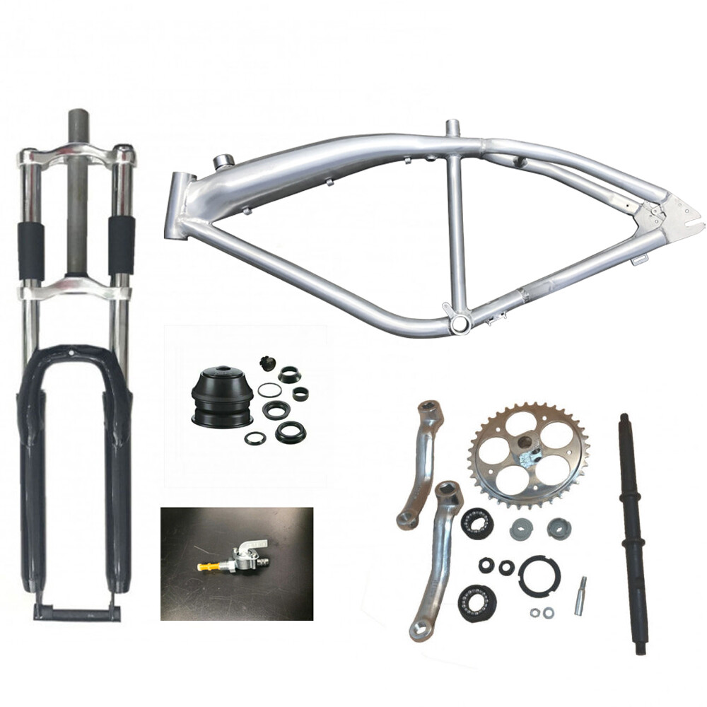 3.4L Felt Faker Frame &Petcock, Wide Crank Kit, 26″ Bicycle Black Fork & Headset