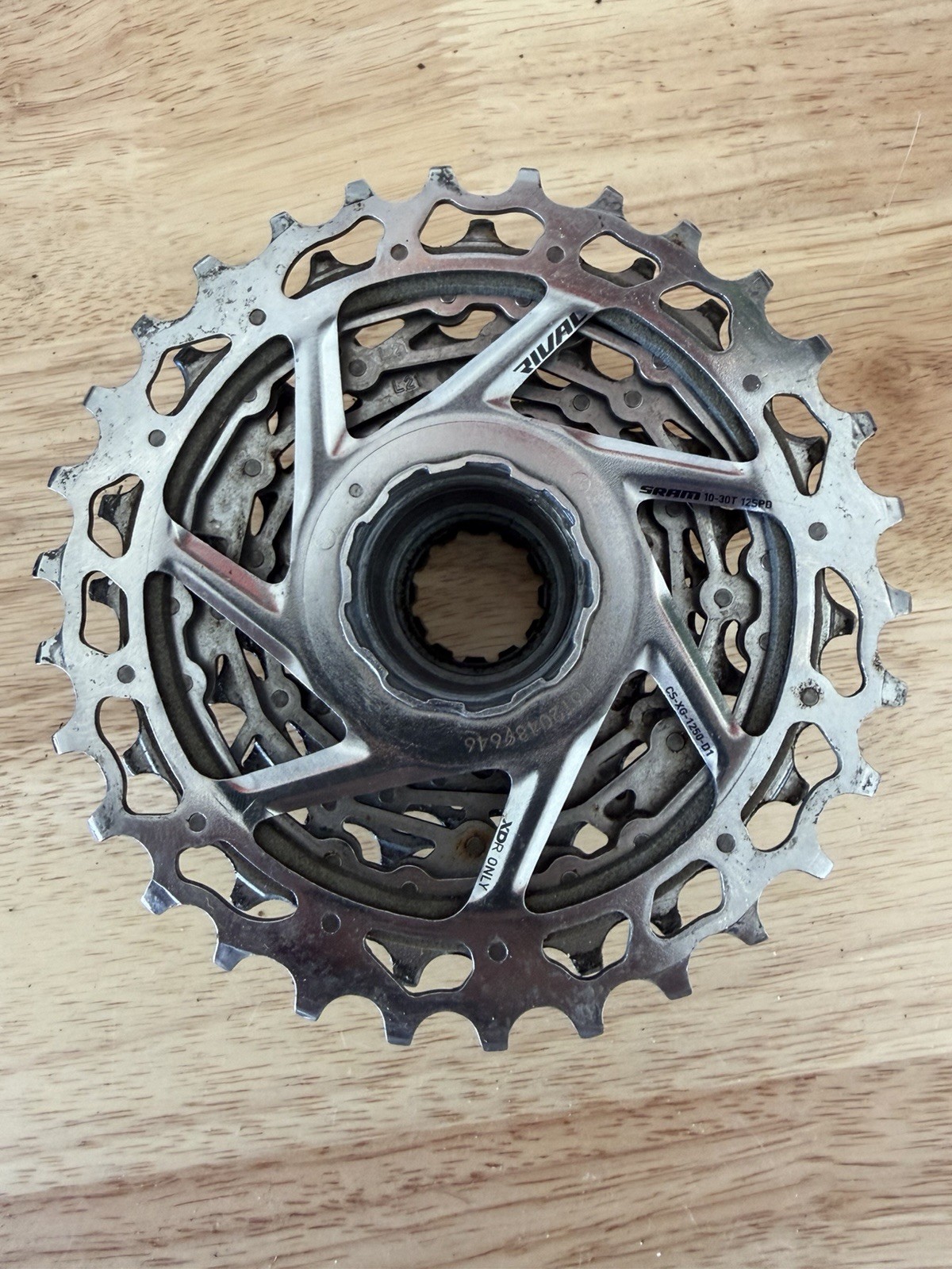 SRAM Rival AXS XG-1250 12-Speed 10-30t Silver Cassette for XDR Driver Body