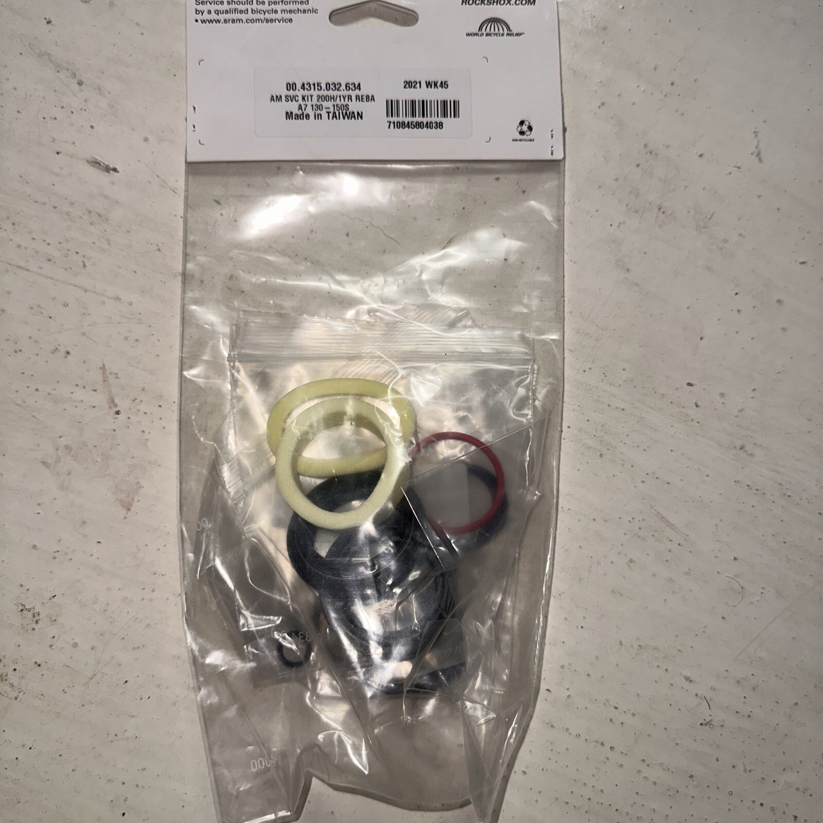 RockShox Fork Service Kit – 200 Hour/1 year, Reba 130-150mm (A7) (Standard), Reb