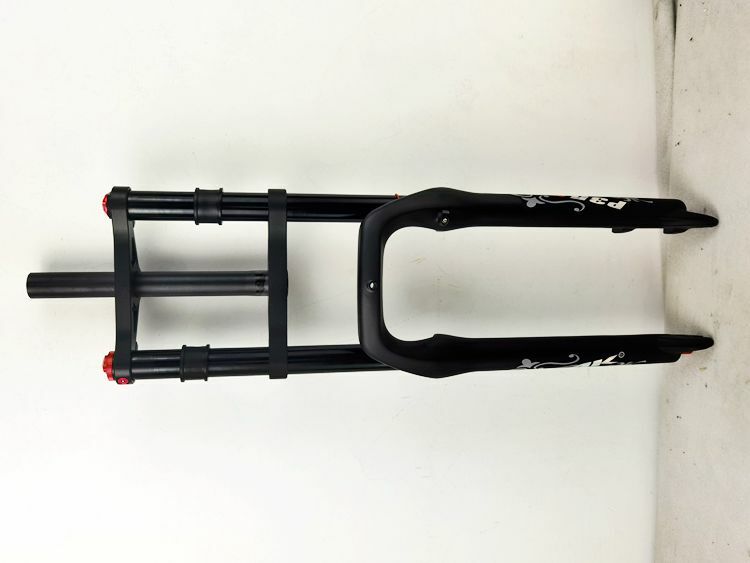 Fat Bike Fork Double Shoulder 26*4.0″ Air Forks Snow MTB Bicycle Mountain 135mm