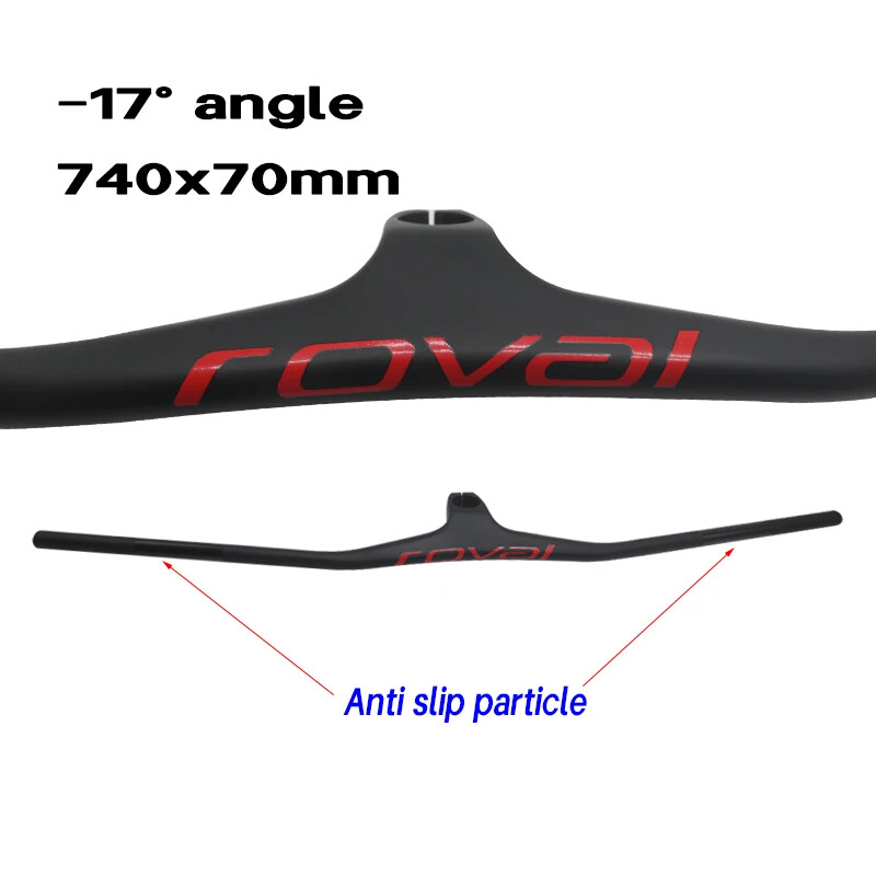 28.6mm -17 Degree Carbon Mountain Bike Integrated Handlebar with Stem 660-800mm