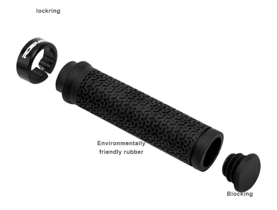 Bicycle Handlebar Grips Double Lock-On Screw Grips MTB City Bike Black