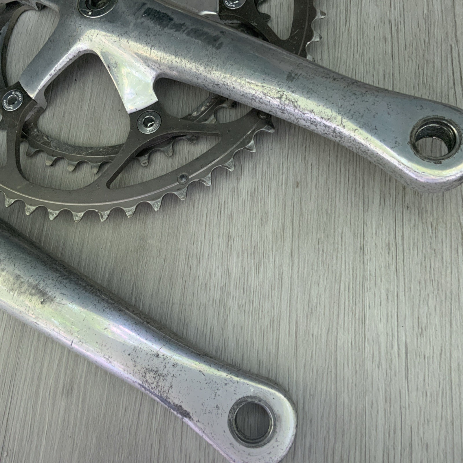 SHIMANO DURA ACE CRANKSET 7700 DOUBLE 172.5 MM ARMS 53-39 TOOTH OCTALINK