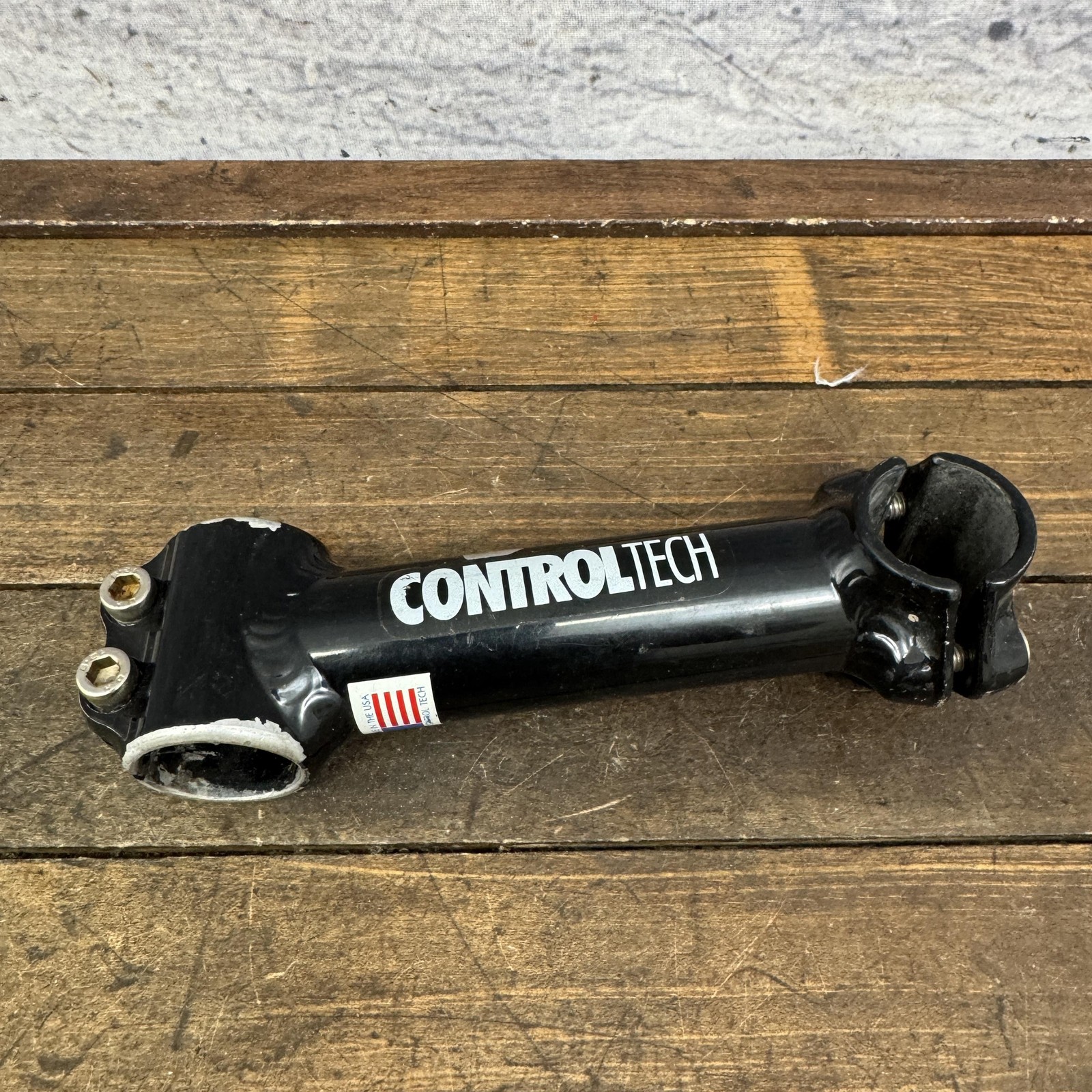 Vintage Control Tech 1 1/8 Threadless Bike Stem 25.4 Clamp Black USA 90s MTB