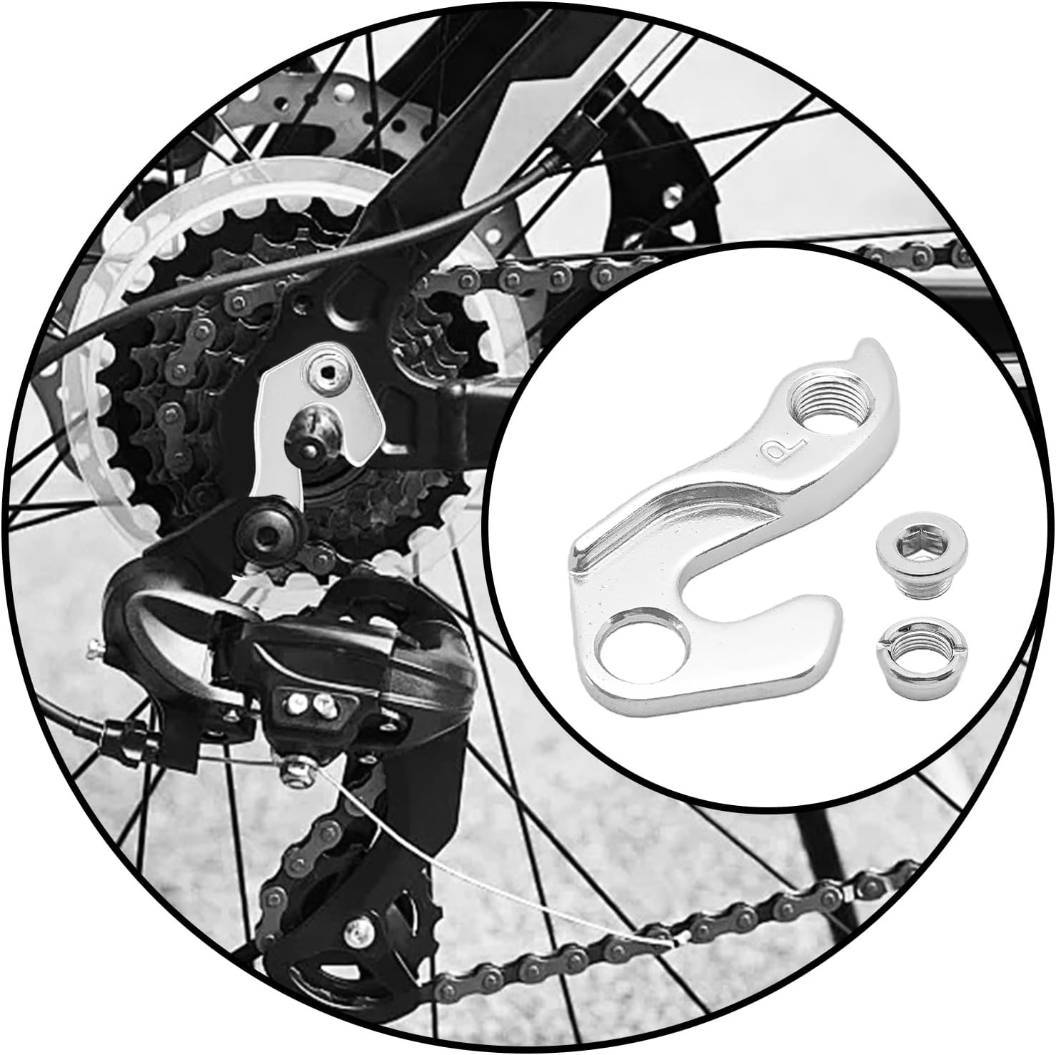 Universal Derailleur Hanger Replacement Part for Most Bicycle Models, Aluminum A