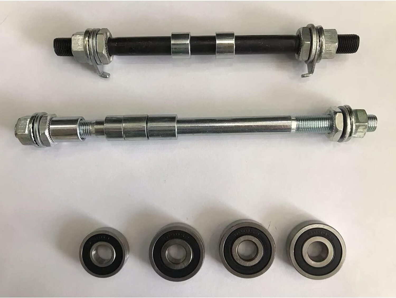 CDHPOWER Bike Hub Axle Front & Rear 3/8″ and Bearing for 26″/29″/700C Bike Wheel