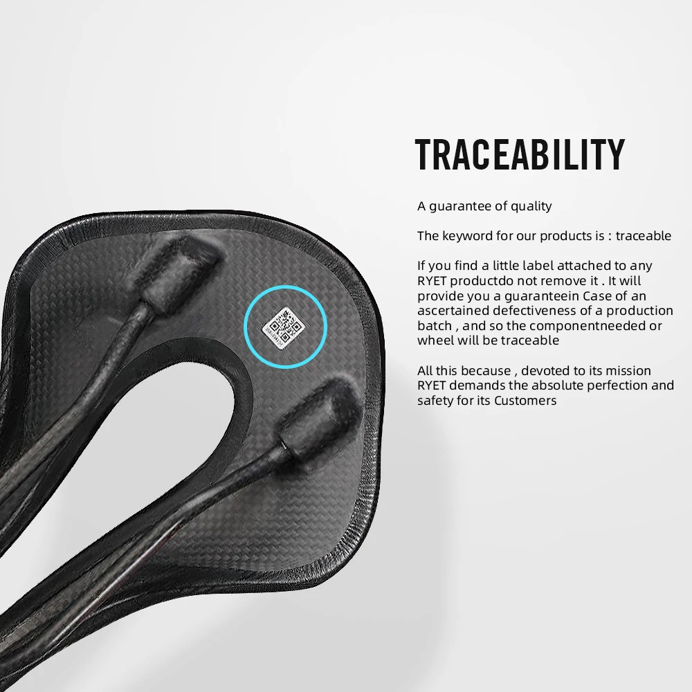 RYET Carbon Fiber Bike Saddle Ultralight Road MTB Racing Seat 240mm Black