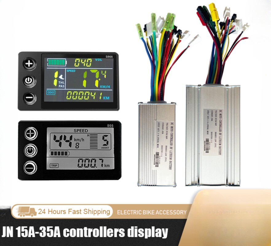 15 35A Electric Bike Sinewave Controller 250-1500W Brushless Motor LCD Display