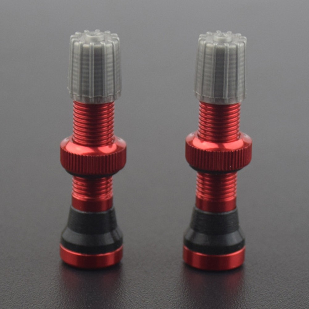 1pc Tubeless Valve For-Schrader Valve Bicycle Rim Black/ Red/ Blue/ Green