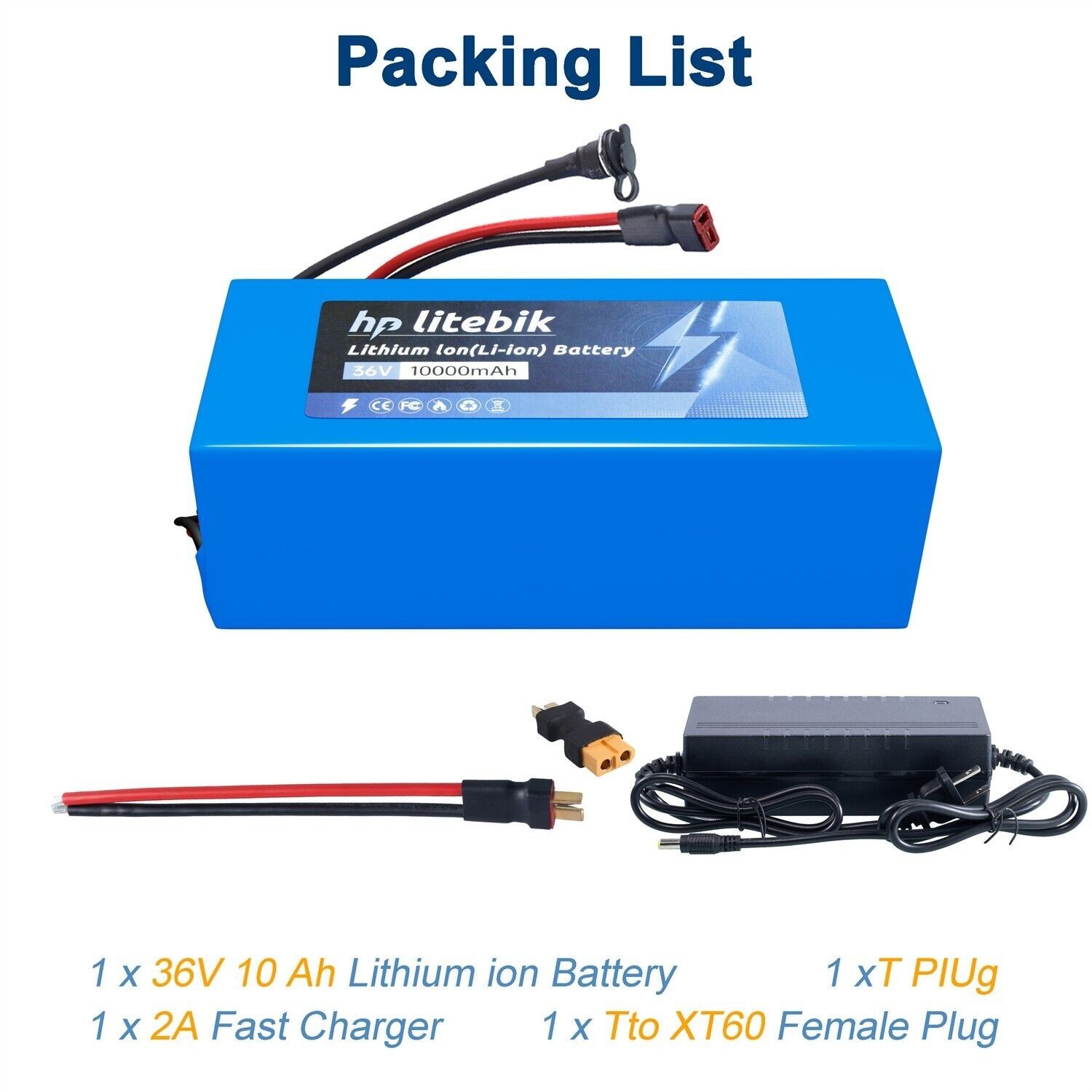 36V Electric Bicycle Bike Scooter Battery 0-1000W Ebike Lithium Battery Pack 30A