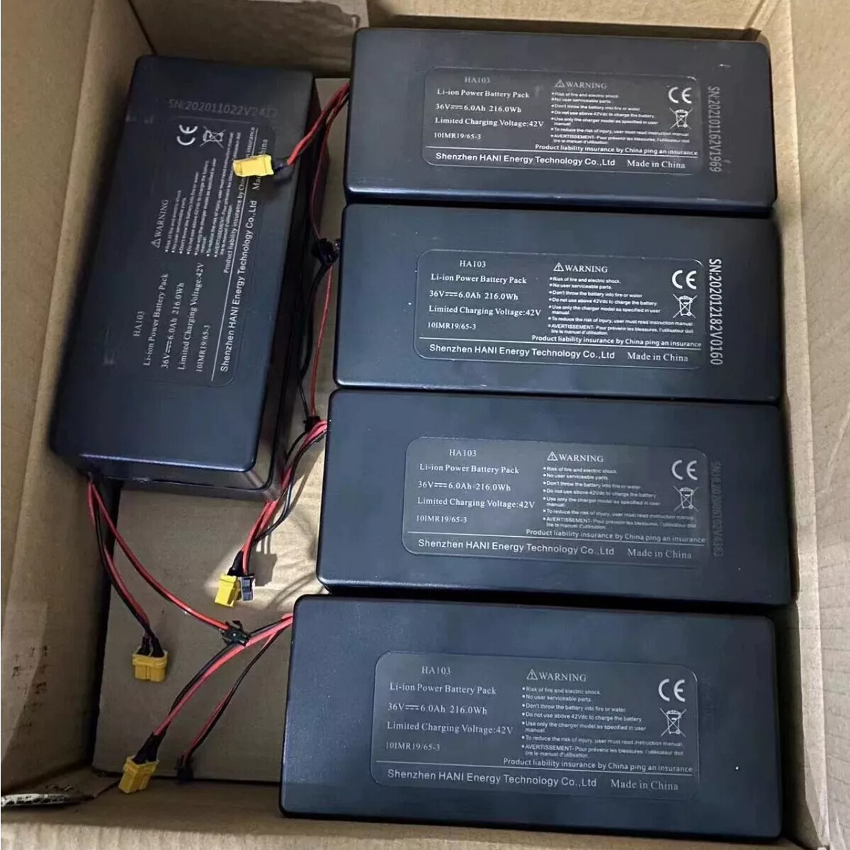 36V 6AH Electric Bike Battery HA103 2 wire Genuine 350w for Jetson Bolt Pro Ebik
