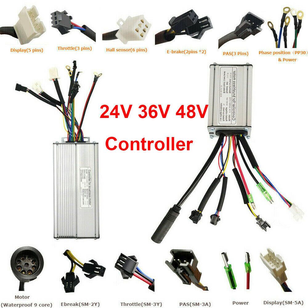 24V 36V 48V 15/17/20/22/30/35A Controller For 250W 350W 500W 1500W Bicycle Ebike