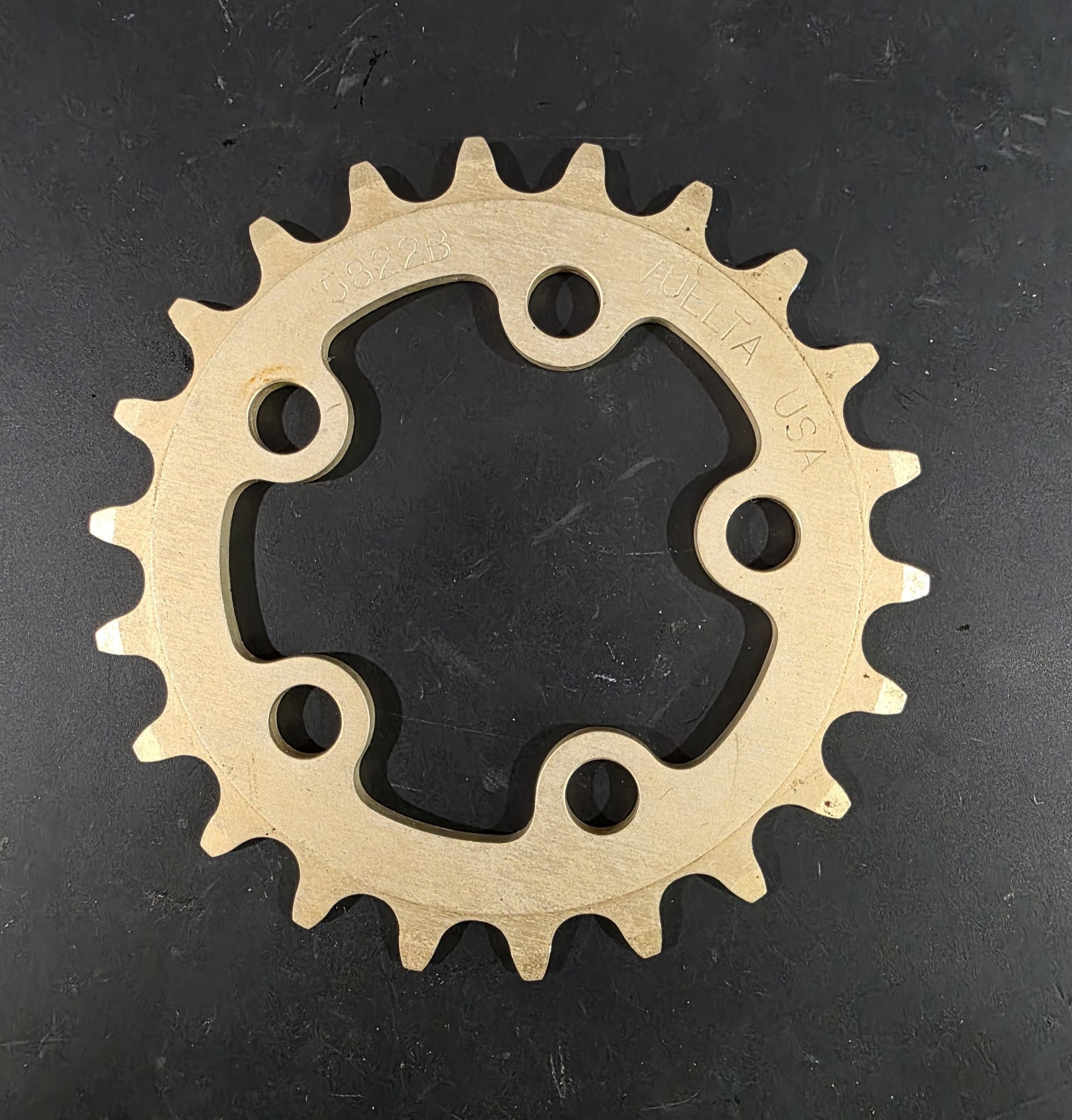 Vintage Vuelta USA ATB Chainring 22T 58mm BCD Gold NOS