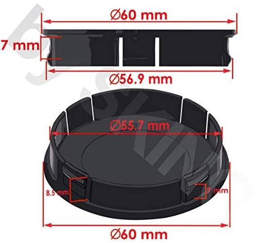 4 x 60mm ABS Car Alloy Wheel Centre Universal Rims Hub Center Caps Auto Tuning