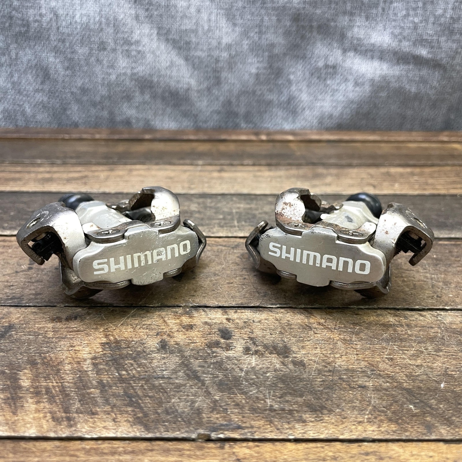 Shimano PD-M540 SPD Clipless Bike Pedals 9/16 Silver Pair 350g MTB Gravel Trail