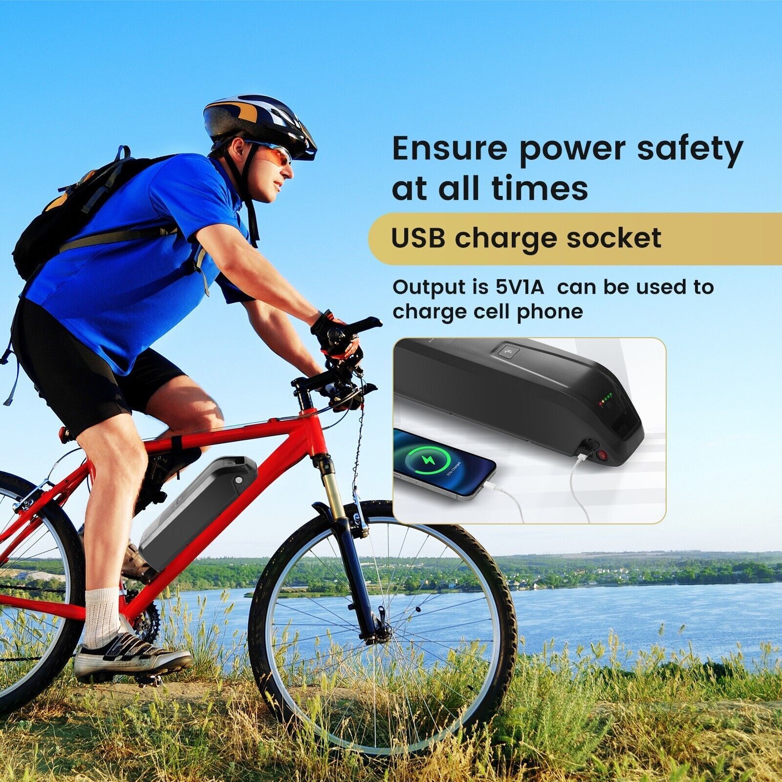 36V 48V 10Ah 15Ah 200W-1800W Electric Bicycle Lithium Ebike Battery 4Pin / 5Pin