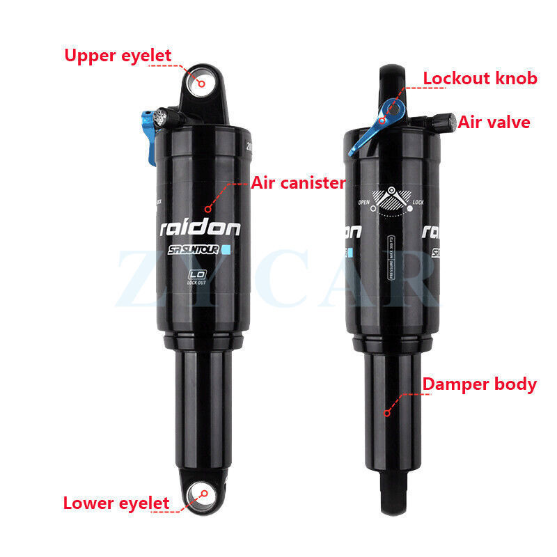 SR Suntour Raidon 165/190/200mm Air Rear Shock Absorber Downhill MTB Suspension