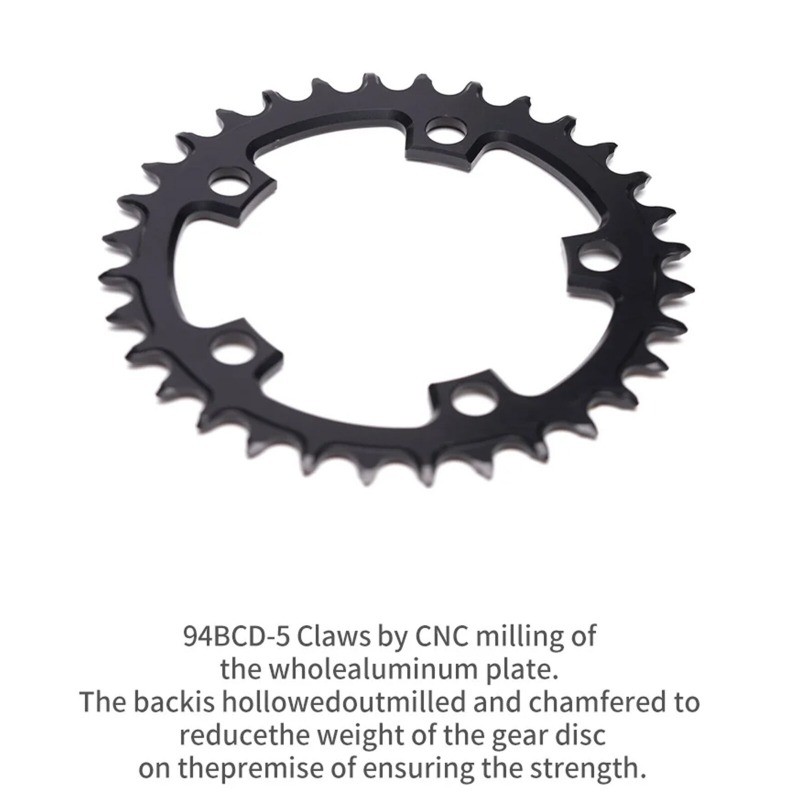 PASS QUEST 94 BCD 5Arm Bicycle Chain wheel ROUND Narrow Wide Chainring 32-40T US