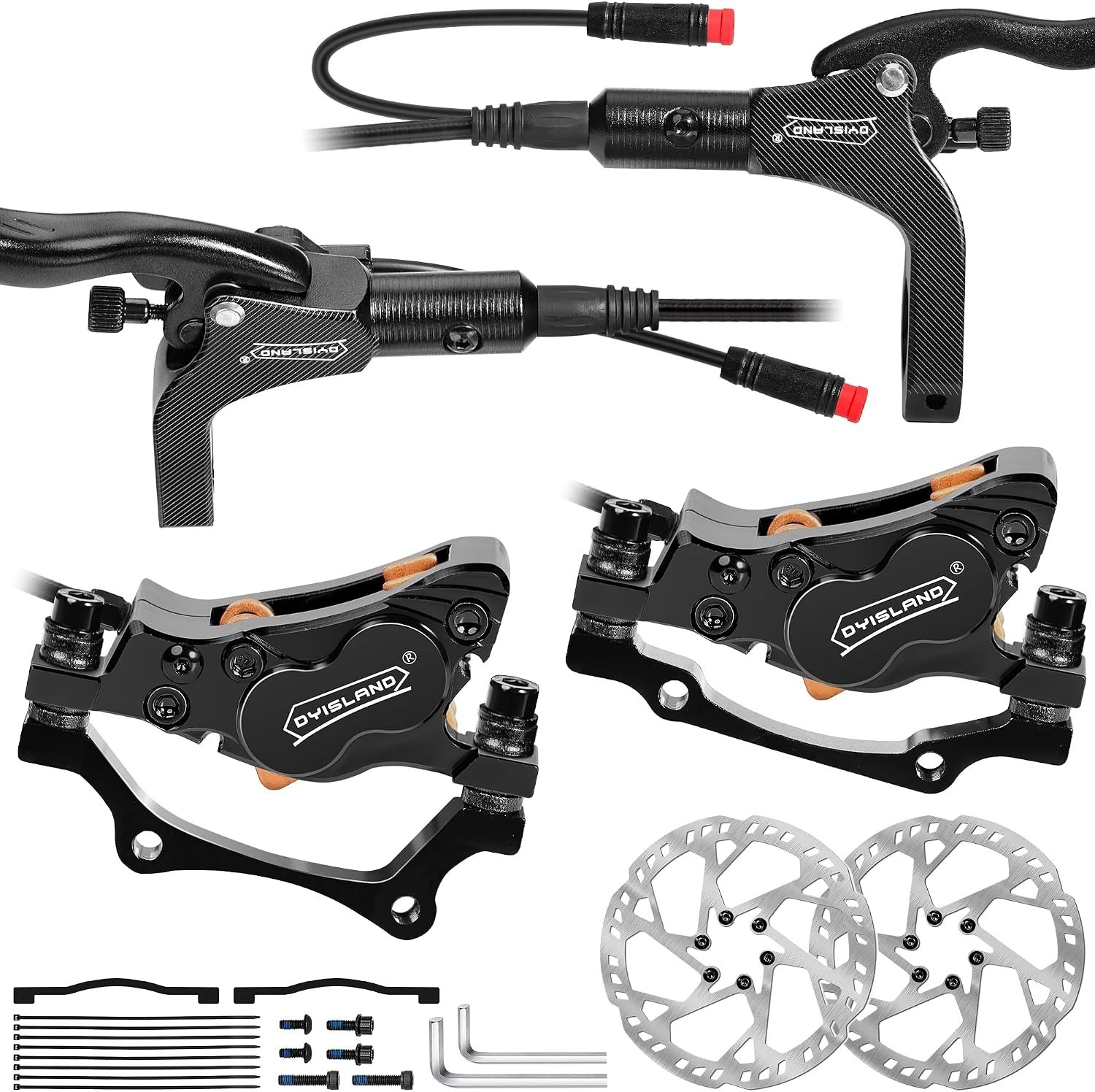 E-Bike Brake Kit | Hydraulic Disc Brakes | 2/3-Pin Pre-Bled