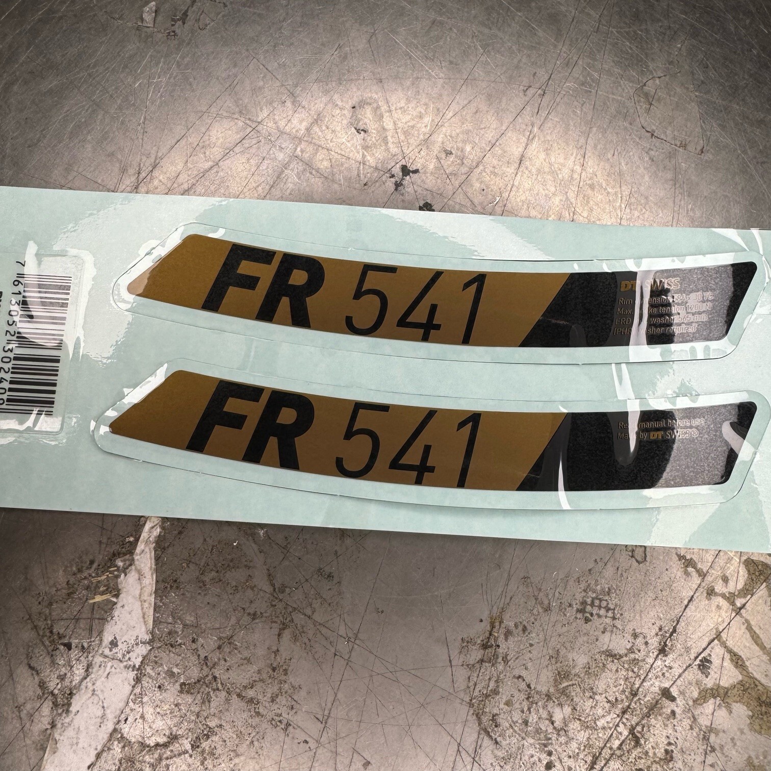 DT SWISS FR541 Rim decals Gold, Silver, Black