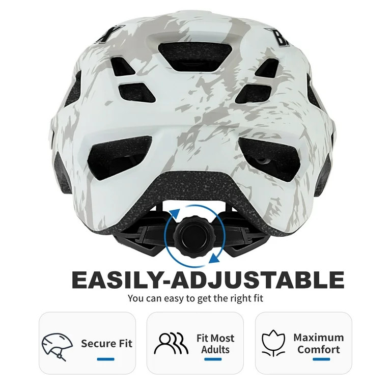 New Other Bat Fox Size M Adjustable Lightweight Bicycle Helmet, White/Camo
