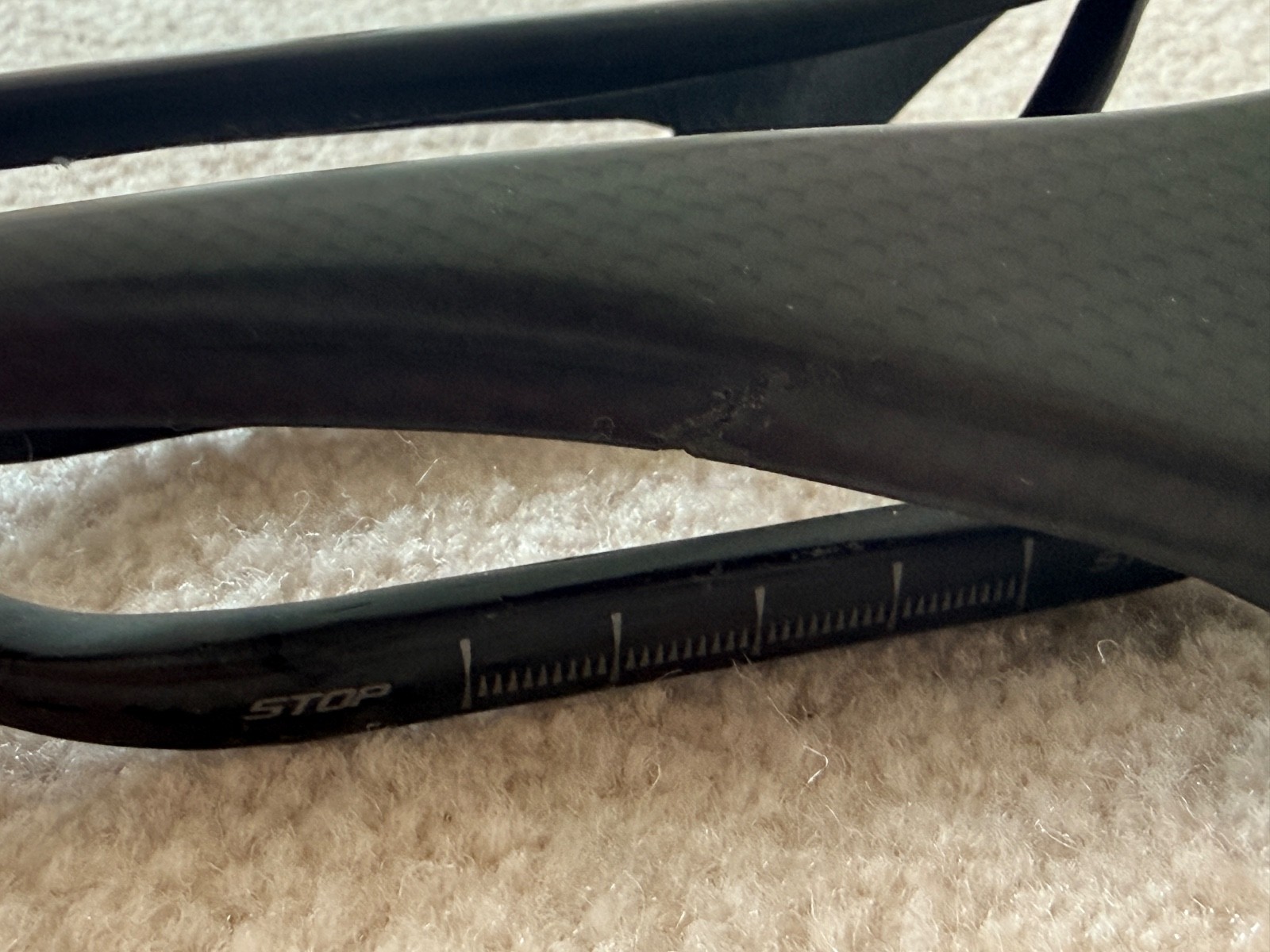 USED Selle Italia SLR C59 Full Carbon Saddle with Carbon Rails – 61 gram