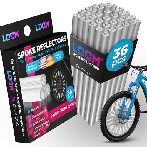 Bike Spoke Reflectors Gift Set | Pcs | Premium 8cm Reflective Clips for 36